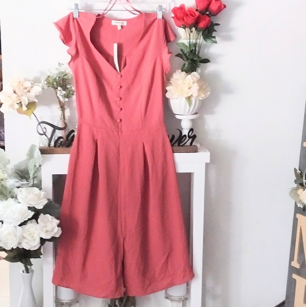 Monteau pink midi dress